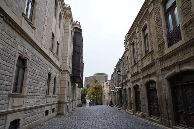 A cobbled lane in Baku's Old City