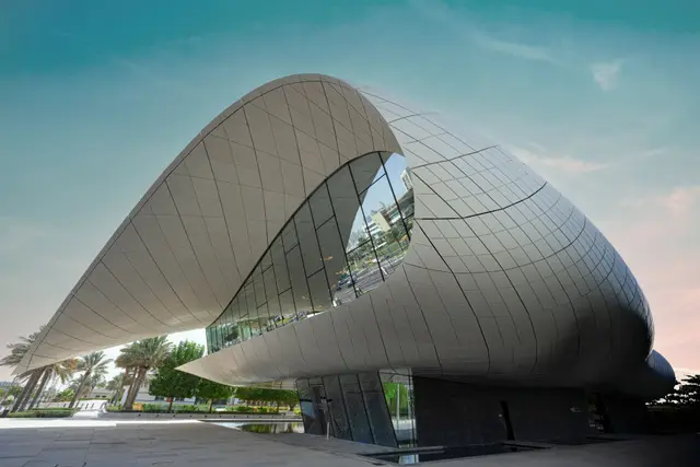 The modern building of the Etihad Museum