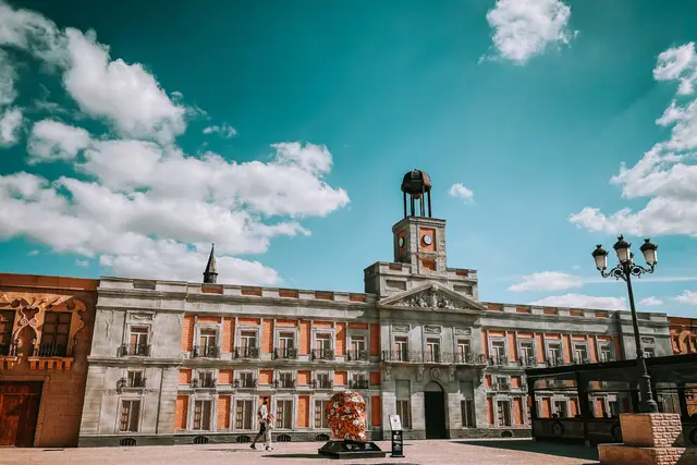 The Casa de Correos with its clock tower on Puerta del Sol